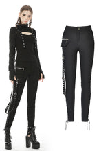 Load image into Gallery viewer, Punk locomotive asymmetrical eyelet rope trousers PW112