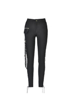 Load image into Gallery viewer, Punk locomotive asymmetrical eyelet rope trousers PW112