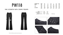Load image into Gallery viewer, Punk locomotive metal studded trousers PW118