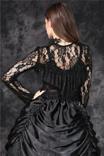 Load image into Gallery viewer, Gothic corset-look T-shirt with jacquard hollow out sexy lace TW101 - Gothlolibeauty