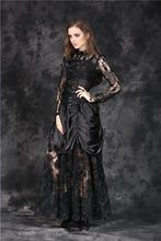 Load image into Gallery viewer, Gothic corset-look T-shirt with jacquard hollow out sexy lace TW101 - Gothlolibeauty