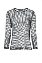 Load image into Gallery viewer, Punk sexy big grid T-shirt TW106 - Gothlolibeauty