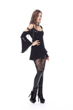 Load image into Gallery viewer, Punk asymmetric corn off-shoulder T-shirt TW107 - Gothlolibeauty