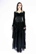 Load image into Gallery viewer, Gothic T-shirt with half mesh sexy sleeves TW148 - Gothlolibeauty