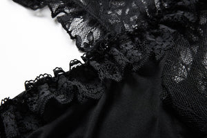 Gothic lace knitted T-shirt TW149 - Gothlolibeauty