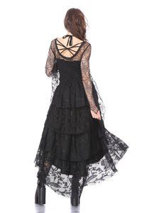 Gothic characteristic neck T-shirt with spider bat sleeves TW152 - Gothlolibeauty