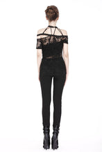 Load image into Gallery viewer, Punk messy net T-shirt with asymmetric rope desgin TW156 - Gothlolibeauty