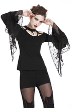 Load image into Gallery viewer, Gothic punk T-shirt with hollow-out and star theme on top TW165 - Gothlolibeauty