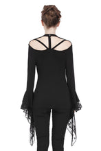 Load image into Gallery viewer, Gothic punk T-shirt with hollow-out and star theme on top TW165 - Gothlolibeauty