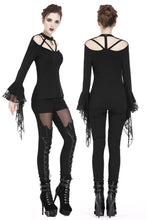 Load image into Gallery viewer, Gothic punk T-shirt with hollow-out and star theme on top TW165 - Gothlolibeauty