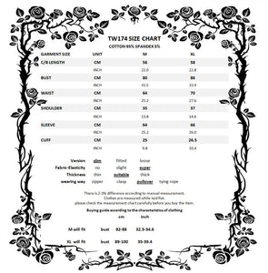 Gothic sexy lace hollow T-shirt TW174