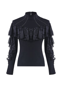 Punk lacey knitted T-shirt TW176 - Gothlolibeauty