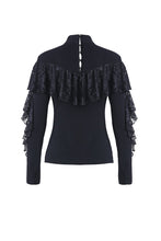 Load image into Gallery viewer, Punk lacey knitted T-shirt TW176 - Gothlolibeauty
