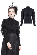 Load image into Gallery viewer, Punk lacey knitted T-shirt TW176 - Gothlolibeauty