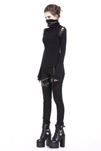 Load image into Gallery viewer, Punk lace-up shoulder vampire collar T-shirt TW178 - Gothlolibeauty