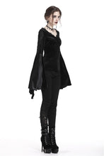 Load image into Gallery viewer, Gothic velvet floral shoulder T-shirt with big sleeves TW183 - Gothlolibeauty