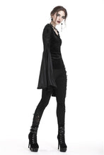 Load image into Gallery viewer, Gothic velvet floral shoulder T-shirt with big sleeves TW183 - Gothlolibeauty