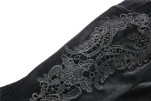 Load image into Gallery viewer, Gothic velvet floral shoulder T-shirt with big sleeves TW183 - Gothlolibeauty