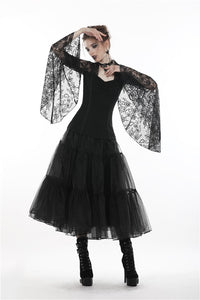 Gothic gorgeous lace horn sleeves T-shirt TW188 - Gothlolibeauty