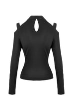 Load image into Gallery viewer, Punk off-shoulder heart neck T-shirt TW194 - Gothlolibeauty