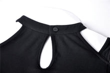 Load image into Gallery viewer, Punk off-shoulder heart neck T-shirt TW194 - Gothlolibeauty