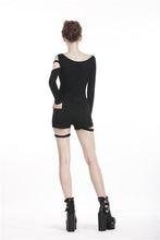 Load image into Gallery viewer, Punk Black daily long sleeves women T-shirt TW206 - Gothlolibeauty