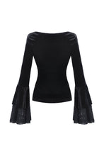 Load image into Gallery viewer, Gothic velvet T-shirt with long sleeves TW215 - Gothlolibeauty