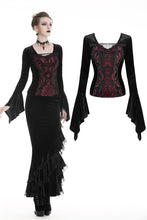 Load image into Gallery viewer, Gothic victorian Black and red T-shirt TW216 - Gothlolibeauty