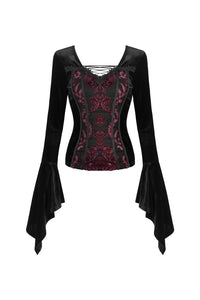 Gothic victorian Black and red T-shirt TW216 - Gothlolibeauty