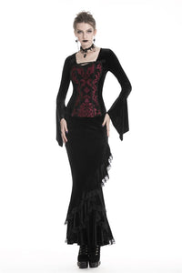 Gothic victorian Black and red T-shirt TW216 - Gothlolibeauty