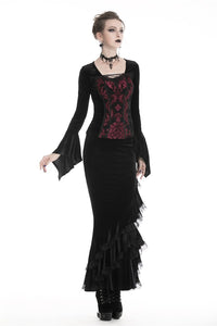 Gothic victorian Black and red T-shirt TW216 - Gothlolibeauty