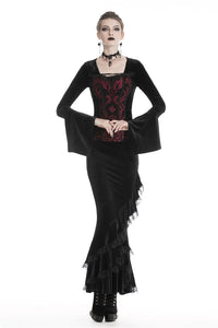 Gothic victorian Black and red T-shirt TW216 - Gothlolibeauty