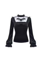 Load image into Gallery viewer, Black gothic lolita cute T-shirt  TW218 - Gothlolibeauty