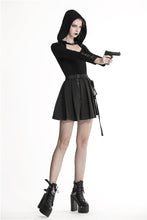 Load image into Gallery viewer, Punk rock hooded long sleeves top T-shirt  TW236 - Gothlolibeauty