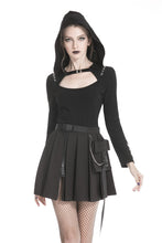 Load image into Gallery viewer, Punk rock hooded long sleeves top T-shirt  TW236 - Gothlolibeauty