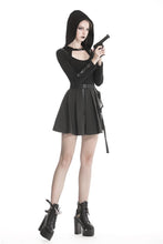 Load image into Gallery viewer, Punk rock hooded long sleeves top T-shirt  TW236 - Gothlolibeauty
