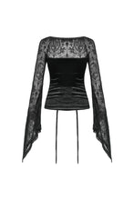 Load image into Gallery viewer, Gothic lace-up velvet T-shirt TW239 - Gothlolibeauty