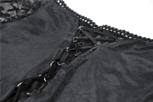 Load image into Gallery viewer, Gothic lace-up velvet T-shirt TW239 - Gothlolibeauty