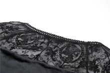 Load image into Gallery viewer, Gothic lace-up velvet T-shirt TW239 - Gothlolibeauty