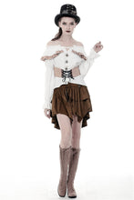 Load image into Gallery viewer, Steampunk off-shoulders bandage waist T-shirt top TW246 - Gothlolibeauty
