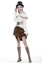 Load image into Gallery viewer, Steampunk off-shoulders bandage waist T-shirt top TW246 - Gothlolibeauty