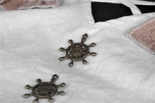 Load image into Gallery viewer, Steampunk off-shoulders bandage waist T-shirt top TW246 - Gothlolibeauty
