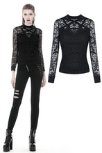 Load image into Gallery viewer, Gothic star on lace T-shirt TW249 - Gothlolibeauty