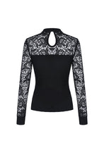 Load image into Gallery viewer, Gothic star on lace T-shirt TW249 - Gothlolibeauty