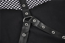 Load image into Gallery viewer, Punk off-shoulder sexy net T-shirt TW254 - Gothlolibeauty