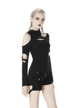 Load image into Gallery viewer, custom made link of Punk women irregular hollow sexy top T-shirt TW258 - Gothlolibeauty