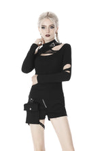 Load image into Gallery viewer, custom made link of Punk women irregular hollow sexy top T-shirt TW258 - Gothlolibeauty