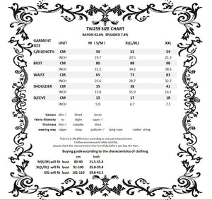 Punk women hollow chest short sleeves T-shirt TW259 - Gothlolibeauty