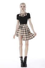 Load image into Gallery viewer, Punk women hollow chest short sleeves T-shirt TW259 - Gothlolibeauty