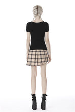 Load image into Gallery viewer, Punk women hollow chest short sleeves T-shirt TW259 - Gothlolibeauty